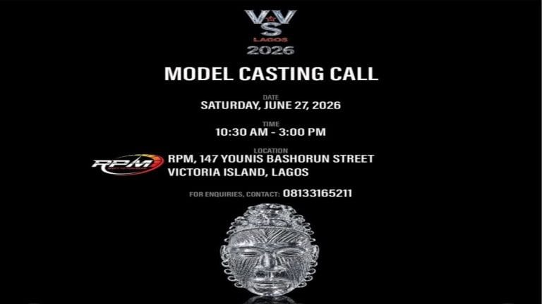 Read more about the article Lagos Model Casting Call: Saturday, June 27, 2026