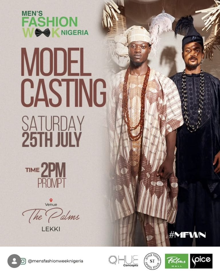 Read more about the article Men’s Fashion Week Nigeria 2026 Model Casting Call in Lagos: Date, Venue and Pre-Registration Guide