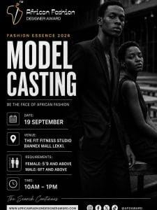 Read more about the article African Fashion Designer Award 2026 Model Casting in Lagos: Date, Venue, Requirements and Preparation Guide