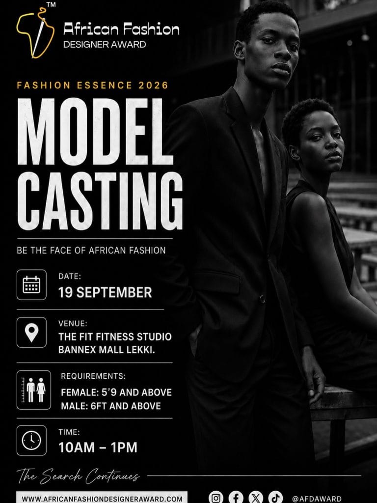 Read more about the article African Fashion Designer Award 2026 Model Casting in Lagos: Date, Venue, Requirements and Preparation Guide