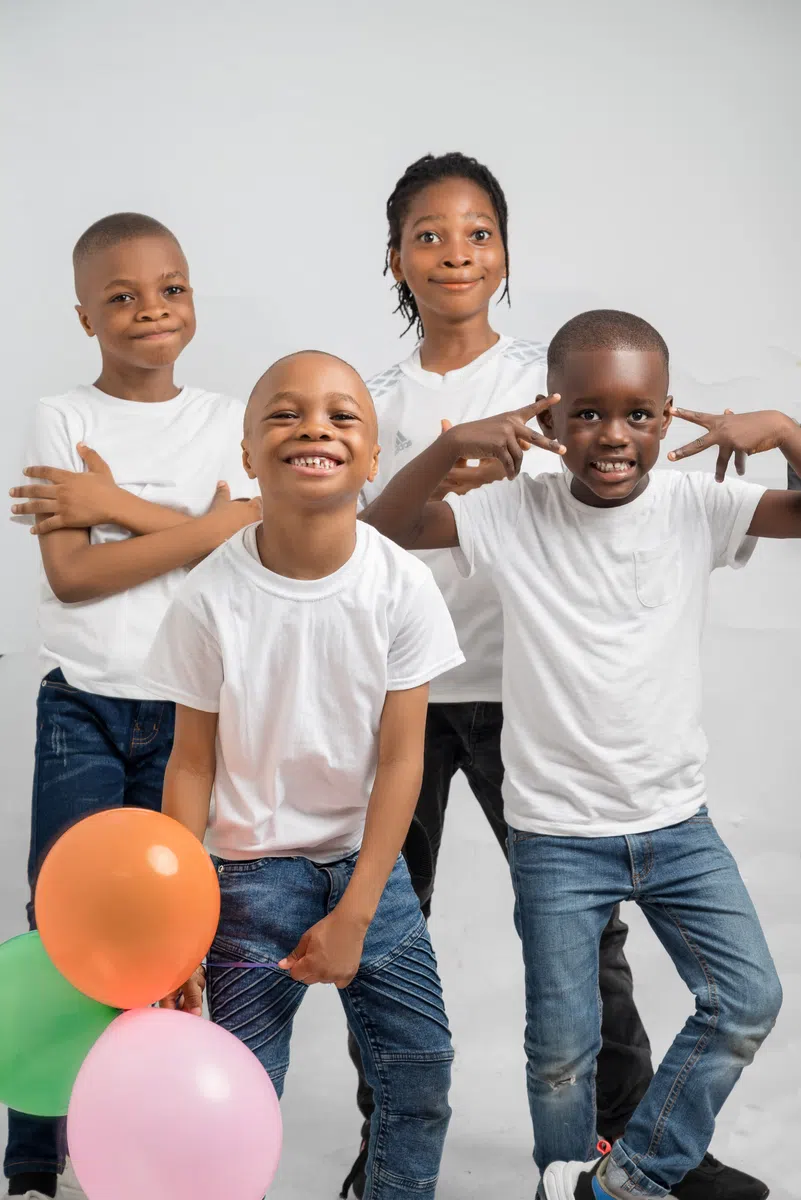 Children attending a kids modeling development program in Lagos Nigeria