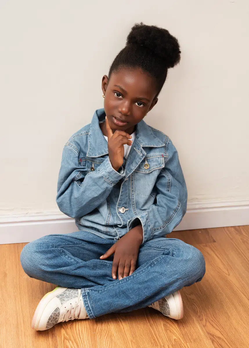 Child model portrait for DXC Kids Division in Lagos Nigeria