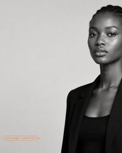 Aspiring model practicing posing and runway training with DXC Models in Lagos Nigeria