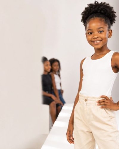 Young child model attending a summer modeling program in Lagos Nigeria