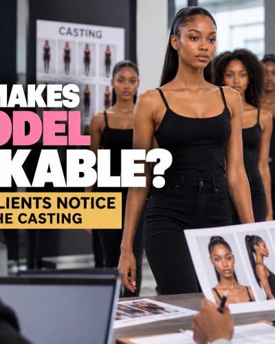 What makes a model bookable showing a professional model casting where clients assess brief fit, movement, direction, personality and professionalism.